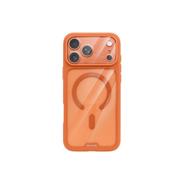 Rixus Crystal Amber Cover med MagSafe til iPhone 17 Pro / iPhone 18 Pro Orange