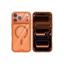 Rixus Crystal Amber Cover med MagSafe til iPhone 17 Pro / iPhone 18 Pro Orange