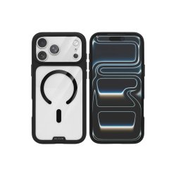 Rixus Crystal Amber Cover med MagSafe til iPhone 17 Pro Max / iPhone 18 Pro Max Sort