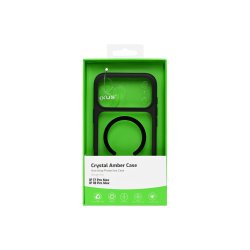 Rixus Crystal Amber Cover med MagSafe til iPhone 17 Pro Max / iPhone 18 Pro Max Sort
