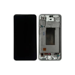 Sk�rm til Samsung Galaxy A37 A376B med ramme Hvid Soft-OLED