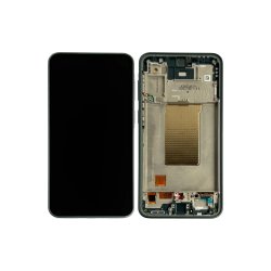 Sk�rm til Samsung Galaxy A37 A376B med ramme Graygreen Soft-OLED