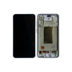 Sk�rm til Samsung Galaxy A37 A376B med ramme Violet Soft-OLED