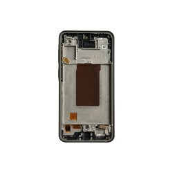 Sk�rm til Samsung Galaxy A37 A376B med ramme Charcoal Soft-OLED