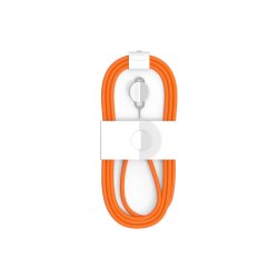 Til iPhone 15, 16, 17 serien USB-C til USB-C Woven Kabel US70001M 100cm 60W Orange