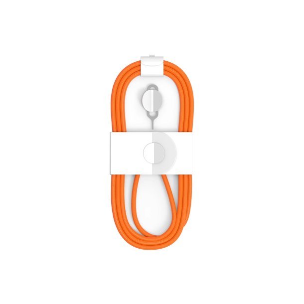 Til iPhone 15, 16, 17 serien USB-C til USB-C Woven Kabel US70001M 100cm 60W Orange