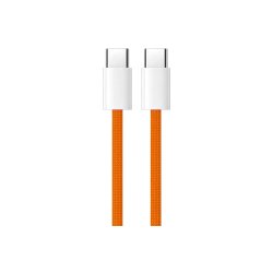 Til iPhone 15, 16, 17 serien USB-C til USB-C Woven Kabel US70001M 100cm 60W Orange