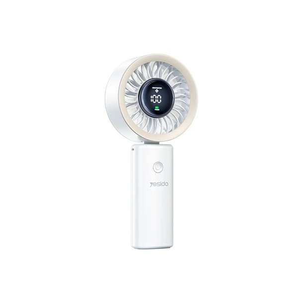 YESIDO YF-20 h�ndholdt ventilator med digitalt display Hvid