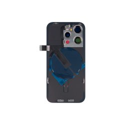Bagglas til iPhone 15 Pro med NFC og forst�rret kameraramme Bl� Titanium Kompatibel