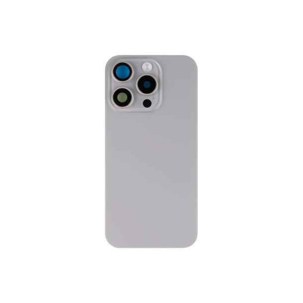 Bagglas til iPhone 15 Pro med NFC og forst�rret kameraramme Natural Titanium Kompatibel