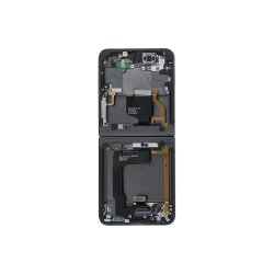 Hovedsk�rm til Samsung Galaxy Z Flip4 5G F721B med ramme Sort Service Pack