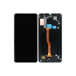 Sk�rm til Samsung Galaxy A9 / A9s A920F (2018) med ramme Sort Service Pack