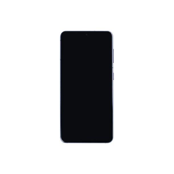 Sk�rm til Samsung Galaxy S21 G991B med ramme Phantom Gr� Soft-OLED 120Hz