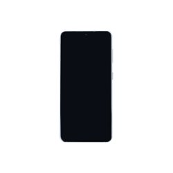 Sk�rm til Samsung Galaxy S21 G991B med ramme Phantom Hvid Soft-OLED 120Hz