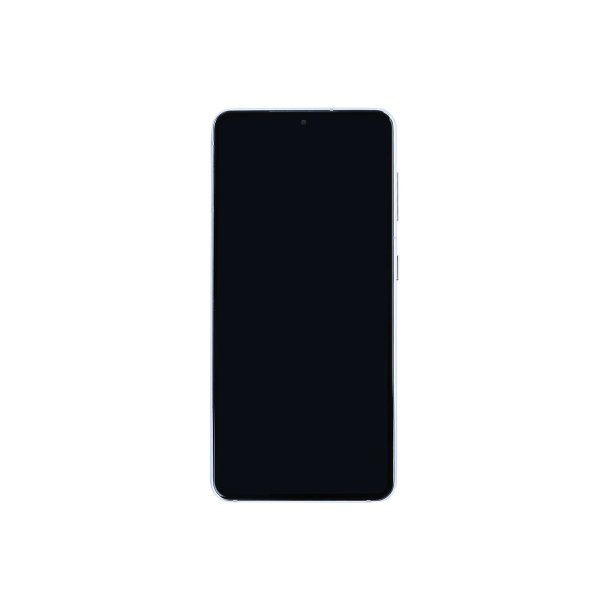 Sk�rm til Samsung Galaxy S21 G991B med ramme Phantom Hvid Soft-OLED 120Hz