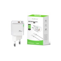 Rixus RXHC11 25W V�goplader-s�t med USB -C to USB-C Kabel