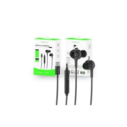 Rixus Headset med mikrofon USB-C Sort