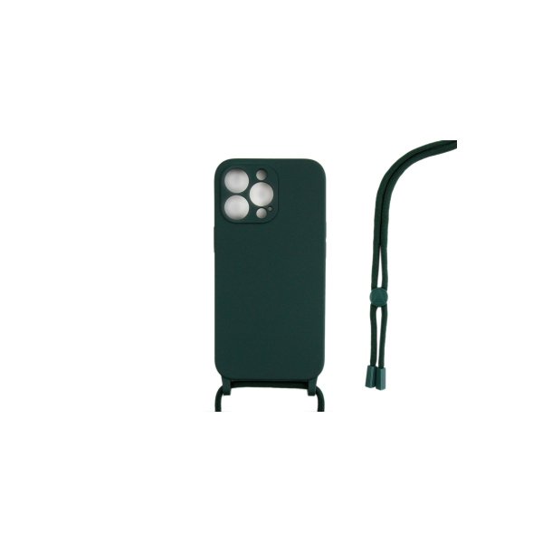 iPhone 14 Pro Cover TPU M�rk gr�n Halsrem
