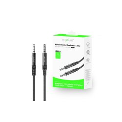 Rixus 3, 5 mm til 3, 5 mm kabel braided 1.2m Sort RXMU35