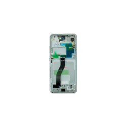 Samsung Galaxy S21 Ultra 5G G998B Sk�rm med ramme Phantom Silver 5G Display og Digitizer Service Pack