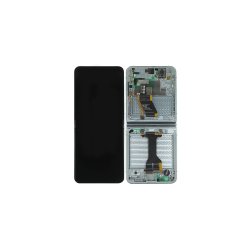 Samsung Z Flip5 F731B Sk�rm med ramme Mint Display og Digitizer Service Pack