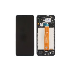 Samsung Galaxy A02 A022F Sk�rm med ramme Sort Display og Digitizer Service Pack