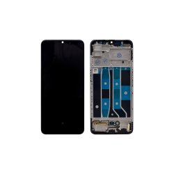 Oppo F17 Sk�rm med ramme Sort Display og Digitizer