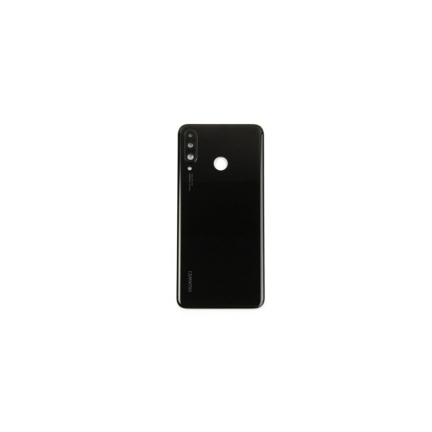 Huawei P30 Lite bagcover Midnight Black med linse