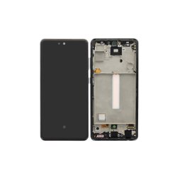 Samsung Galaxy A52 5G A526B / Samsung Galaxy A52 A525F Sk�rm med ramme Sort 5G Display og Digitizer Service Pack