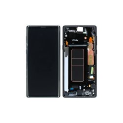 Sk�rm til Samsung Galaxy Note 9 N960F OLED med Ramme Service Pack Sort