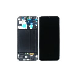 Samsung Galaxy A50 A505F Sk�rm med ramme Sort Display og Digitizer Service Pack