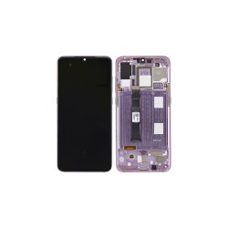 Xiaomi Mi 9 Sk�rm med ramme Lilla Display og Digitizer