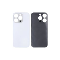 Bagglas til iPhone 14 Pro uden NFC Forst�rret Kameraramme S�lv Kompatibel