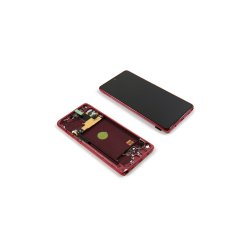 Samsung Galaxy Note 10 Lite N770F/ DS Sk�rm med ramme R�d Display og Digitizer Service Pack