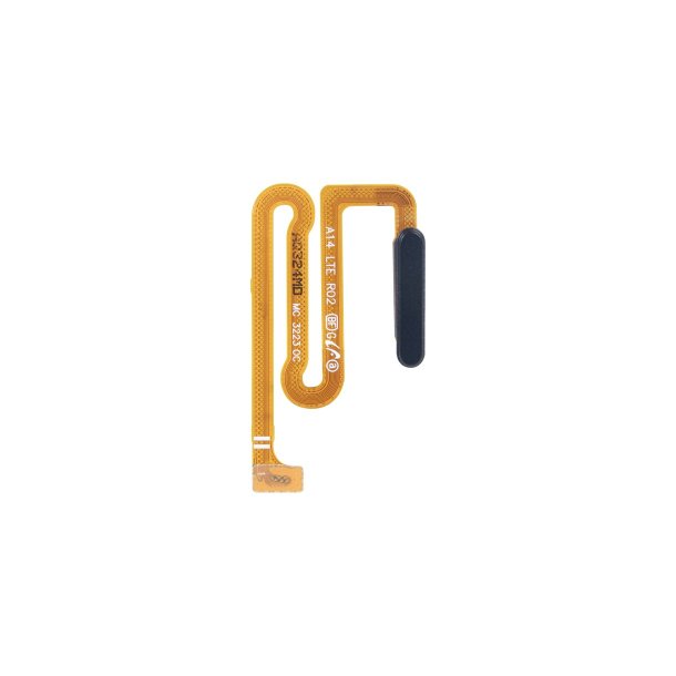 Samsung Galaxy A14 A145F fingerprint sensor Flex med power button Sort