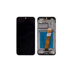 Samsung Galaxy A01 A015F (2020) Sk�rm med ramme Sort Display og Digitizer Service Pack