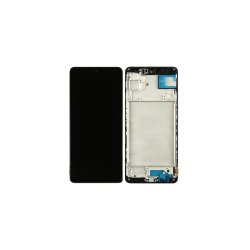 Samsung Galaxy M62 M625F Sk�rm OLED med ramme Sort Display og Digitizer Hard-OLED