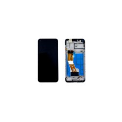 Samsung Galaxy M11 M115F Sk�rm med ramme Sort Display og Digitizer Service Pack