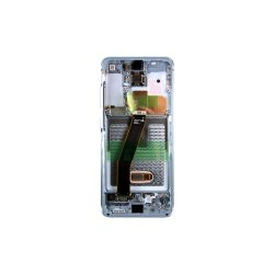 Samsung Galaxy S20 5G G981B / Samsung Galaxy S20 G980F Sk�rm med ramme Bl� 5G Display og Digitizer Service Pack