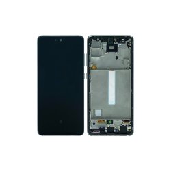 Samsung Galaxy A52 5G A526B / Samsung Galaxy A52 A525F Sk�rm med ramme Hvid 5G Display og Digitizer Service Pack