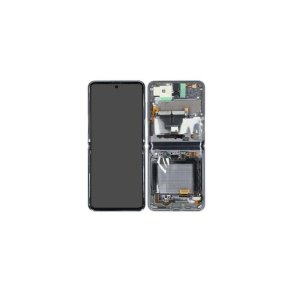 Samsung Z Flip3 (5G) F711B Sk�rm med ramme S�lv Display og Digitizer Service Pack