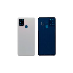 Samsung Galaxy A21s A217F bagcover White med linse OEM