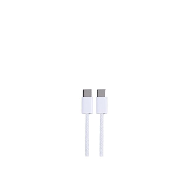 Apple USB-C til USB-C kabel v�vet 60W 100cm Hvid Bulk