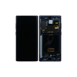 Samsung Galaxy Note 10 N970F Sk�rm med ramme Sort Display og Digitizer Service Pack