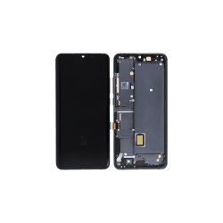 Xiaomi Mi Note 10 Lite Sk�rm med ramme Sort Display og Digitizer