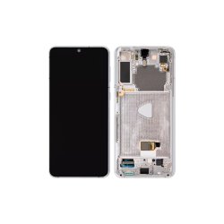 Samsung Galaxy S21+ 5G G996B Sk�rm med ramme Phantom Silver 5G Display og Digitizer Service Pack
