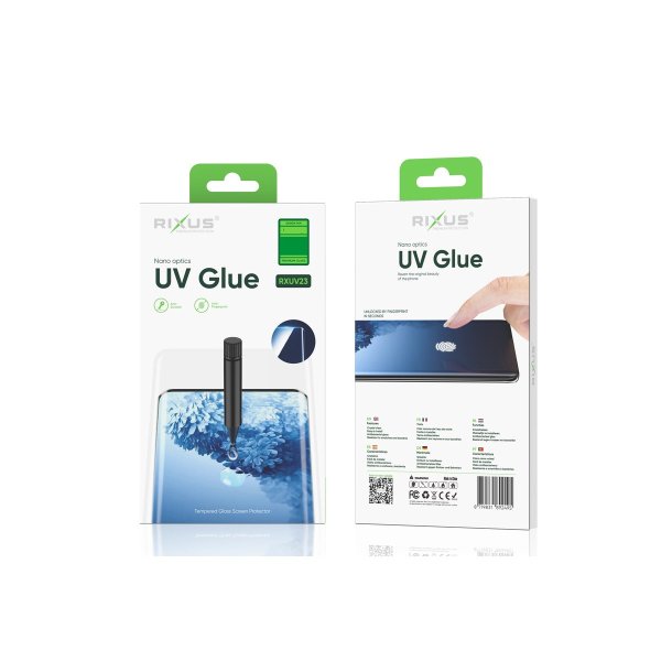 Samsung Galaxy S8 G950F / Samsung Galaxy S9 G960F h�rdet glas UV Glue Tempered Glass R�d