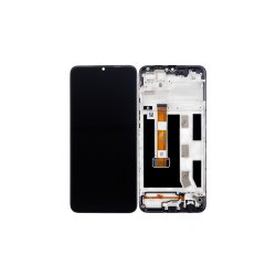 Oppo A15 / Oppo A15s Sk�rm med ramme Sort Display og Digitizer