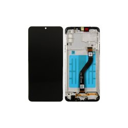 Samsung Galaxy A20s A207F Sk�rm med ramme Sort Display og Digitizer Service Pack