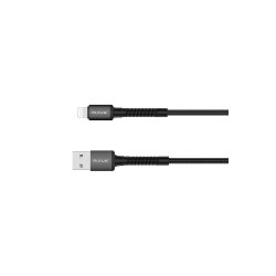 Rixus Lightning kabel braided 1.2m Sort RXU71A